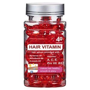 Hair Treatment Capsules – 40 No-Rinse Serum Pods with Argan, Macadamia & Avocado